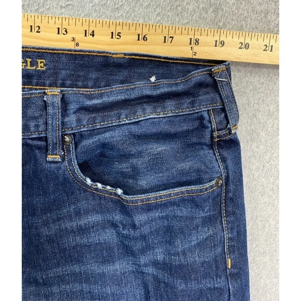 American Eagle Jeans Mens 38x36 (Fits 39x31.5) Dark Wash Baggy Loose Fit Grunge